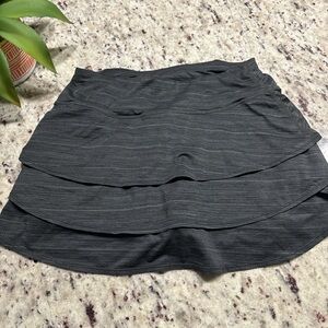 Athleta Dark Gray Layered Mini Skirt